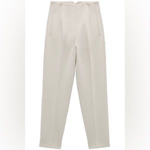High Waisted Zara Pants XS Oyster White